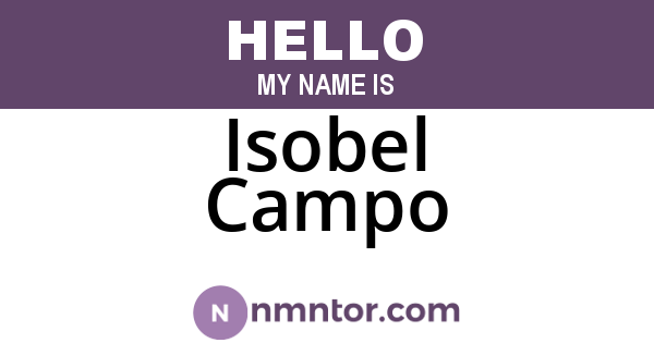 Isobel Campo