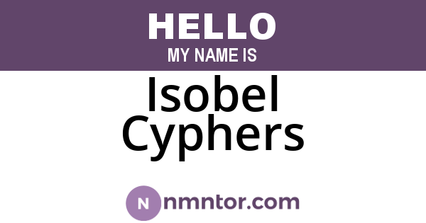 Isobel Cyphers