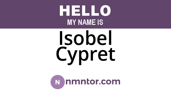 Isobel Cypret