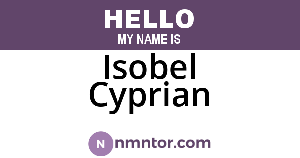 Isobel Cyprian