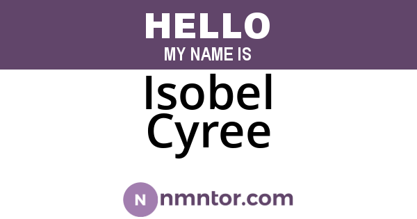 Isobel Cyree