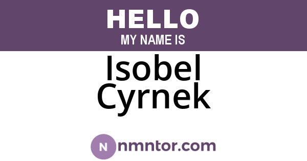 Isobel Cyrnek