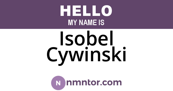 Isobel Cywinski