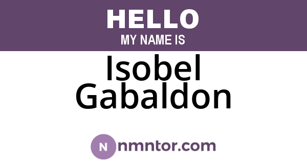 Isobel Gabaldon
