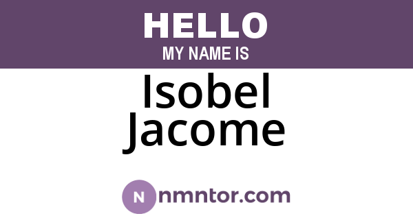 Isobel Jacome