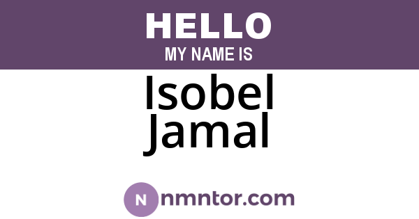 Isobel Jamal