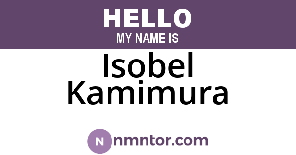 Isobel Kamimura