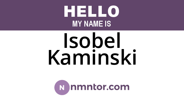 Isobel Kaminski