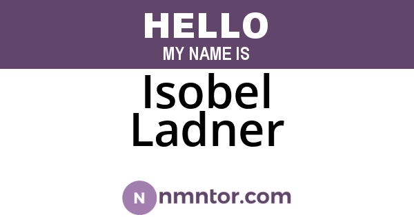 Isobel Ladner