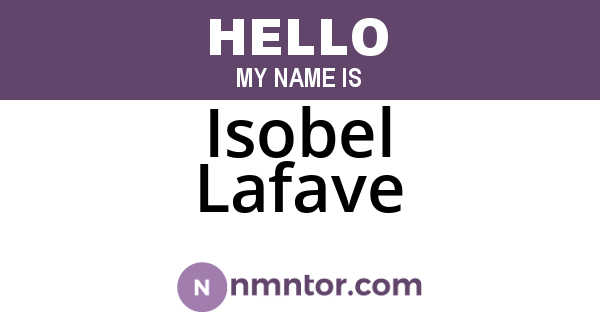 Isobel Lafave