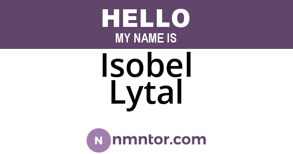 Isobel Lytal