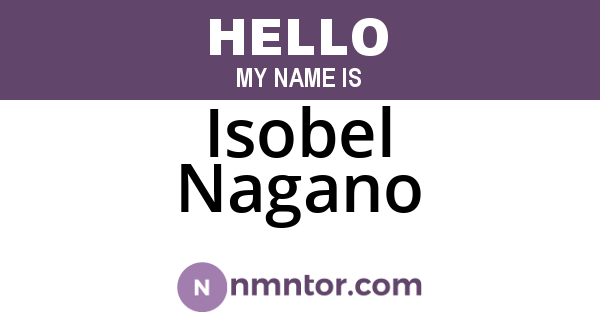 Isobel Nagano