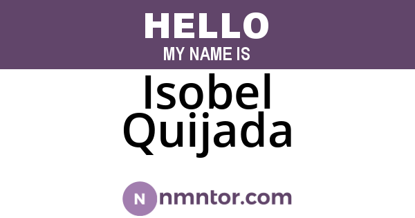 Isobel Quijada