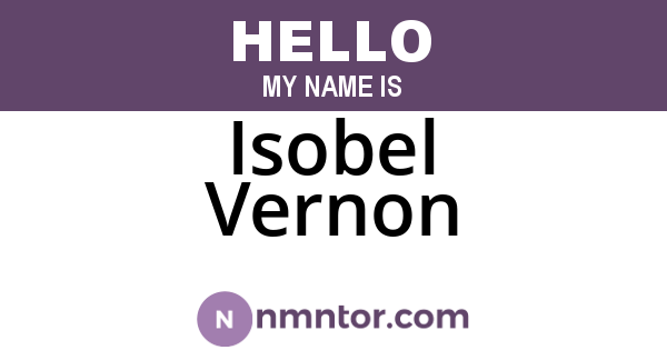 Isobel Vernon