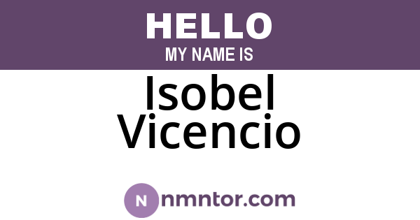 Isobel Vicencio