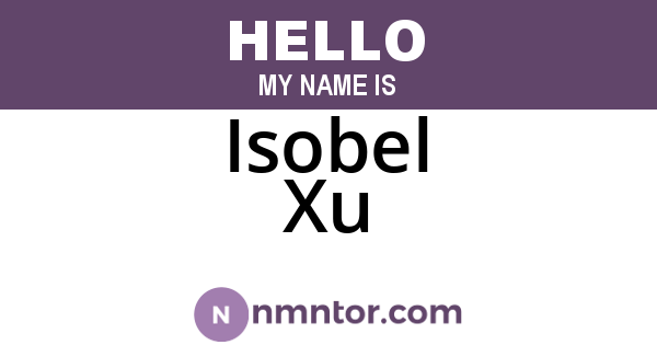 Isobel Xu