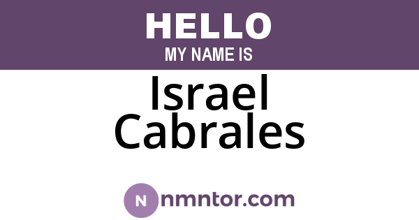 Israel Cabrales
