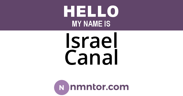 Israel Canal