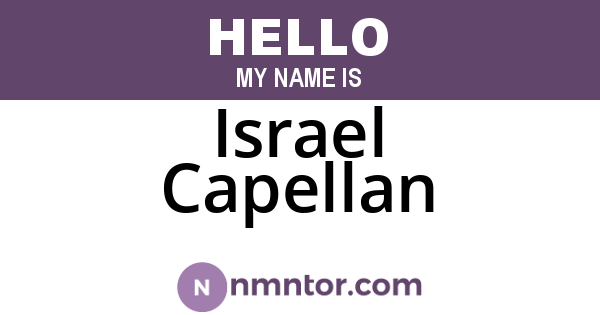 Israel Capellan