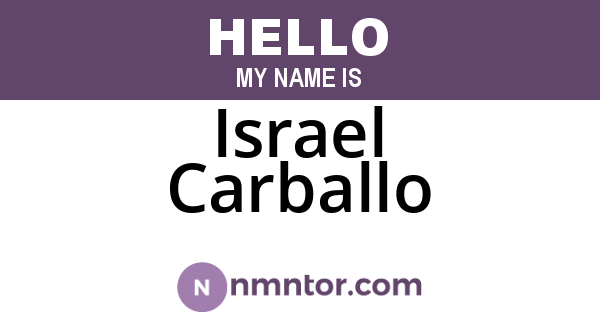 Israel Carballo