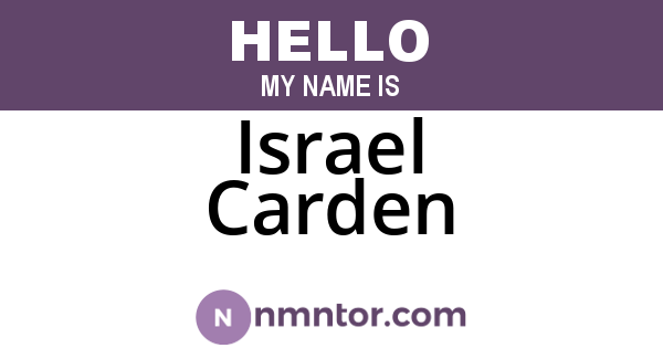 Israel Carden