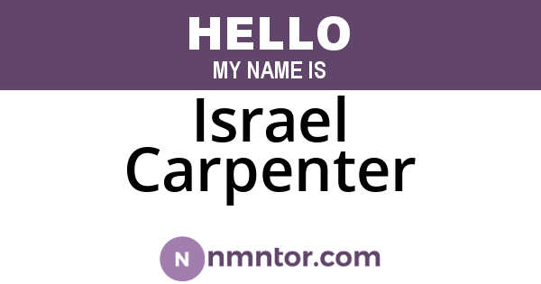 Israel Carpenter