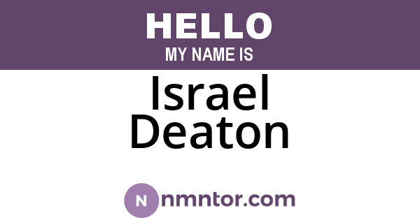 Israel Deaton