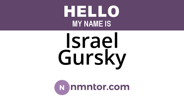 Israel Gursky