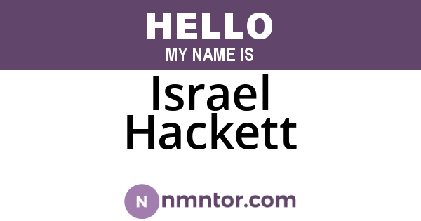Israel Hackett