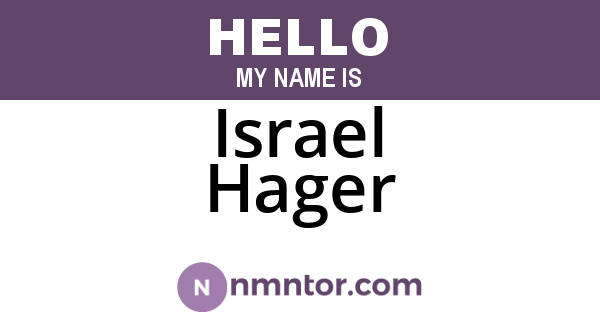 Israel Hager