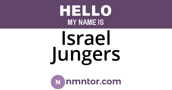 Israel Jungers