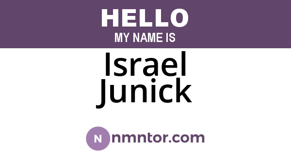 Israel Junick