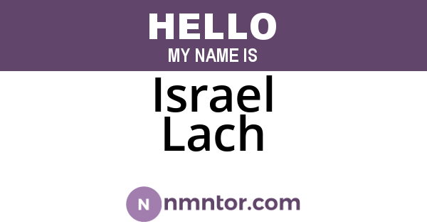 Israel Lach