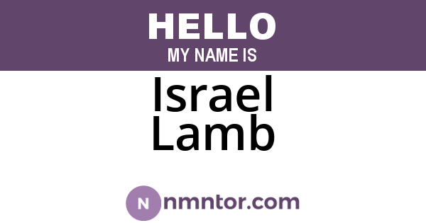 Israel Lamb