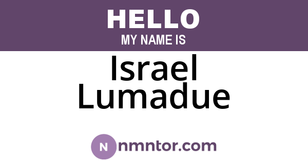Israel Lumadue