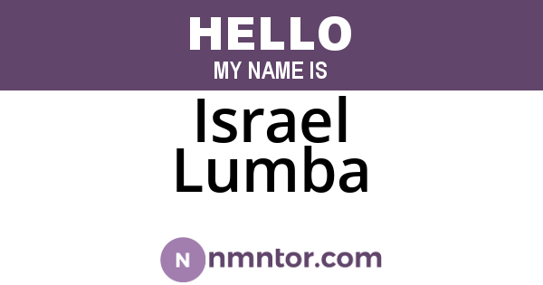 Israel Lumba