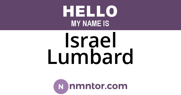 Israel Lumbard