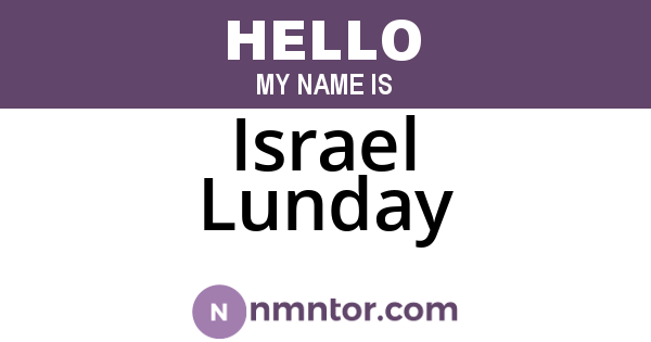 Israel Lunday