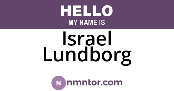 Israel Lundborg