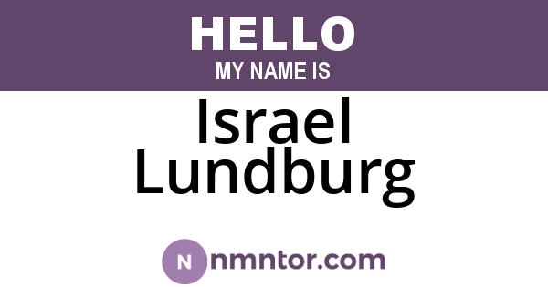 Israel Lundburg