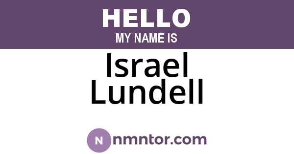 Israel Lundell
