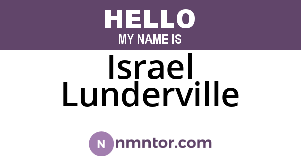 Israel Lunderville