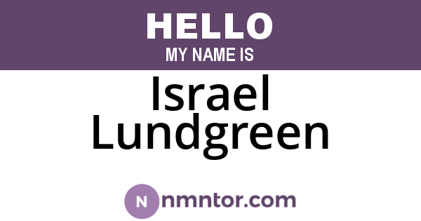 Israel Lundgreen