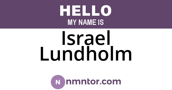 Israel Lundholm