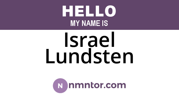 Israel Lundsten