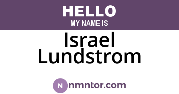 Israel Lundstrom
