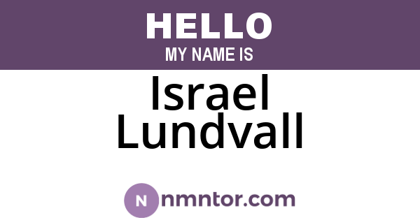 Israel Lundvall