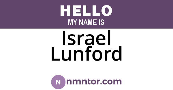 Israel Lunford