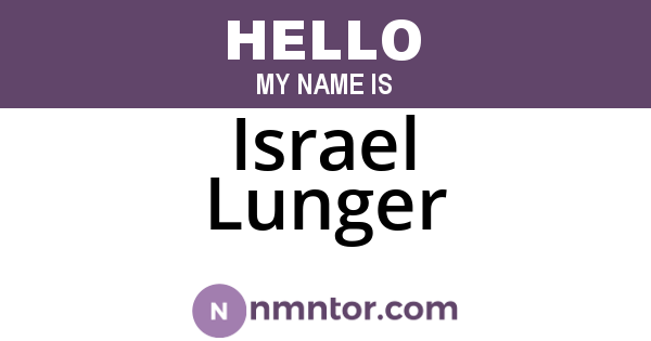Israel Lunger