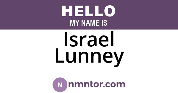 Israel Lunney